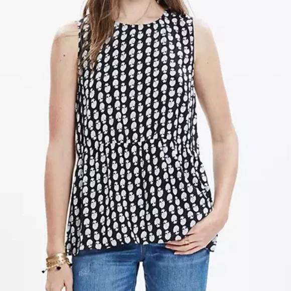 Madewell Ruffle Tank Top in Bloomstamp Size XS - Picture 12 of 12